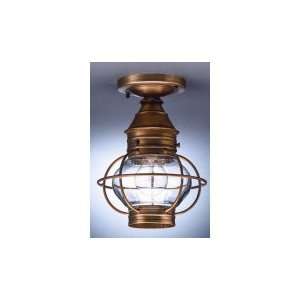  Lantern 2514 AB MED CLR Onion 1 Light Outdoor Flush Mount in Antique 