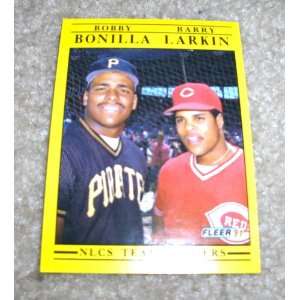 1991 Fleer Bobby Bonilla And Barry Larkin # 711 MLB NLCS Team Leaders 