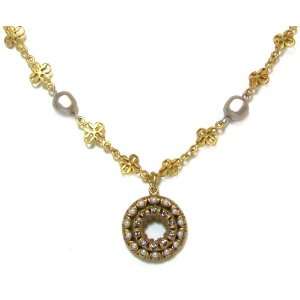  Catherine Popesco 14K Gold Plated Lotus and Platinum Pearl 