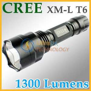 Tactical CREE XML T6 LED 1300 Lm Flashlight Torch Light  