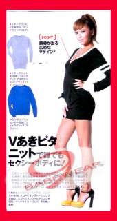 New Womens V Neck Sweater Dress/Long Top Size S M L XL  