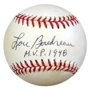  Lou Boudreau Signed Baseball   AL MVP 1948 PSA DNA #K65367 