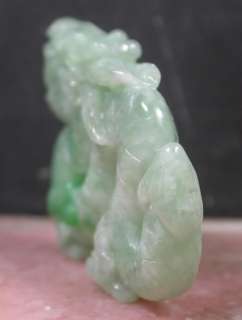 Green Natural A Jade jadeite Display Dragon Pi Xiu + 335012  