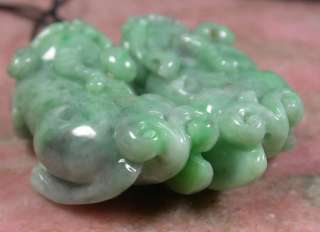   100% Natural A Jade jadeite pendant Dragon Pi Xiu Coin 338249  