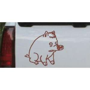 Spider Pig Cartoons Car Window Wall Laptop Decal Sticker    Brown 24in 
