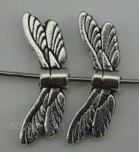 free ship 25pcs Tibetan silver angel wing spacer beads 20x7.5mm  