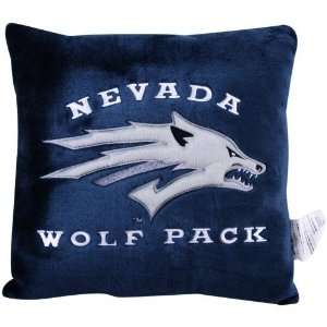  Nevada Wolf Pack Navy Blue 15 Square 3D Plush Pillow 