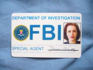 FBI ID Card Dana Scully Special Agent Xfiles prop  