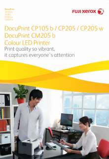 Fuji Xerox DocuPrint CP105b Color Laser Printer WHITE DPCP105bw /w 4x 