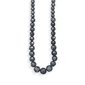  Graduated Blue Glass Bead Fashion Extra Long Necklace 