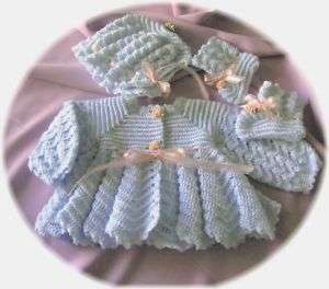   Baby Sweater Set Crochet Pattern (003) by REBECCA LEIGH 6/12 MONTHS