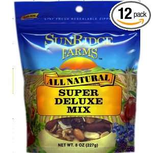 Sunridge Farms Super Deluxe Trail Mix, 8 Ounce Bags (Pack of 12)