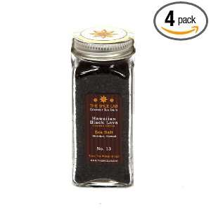   Lab Hawaiian Black Lava Sea Salt, Coarse Grain, Molokai (Pack of 4