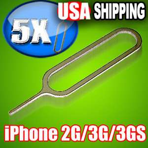 5x Sim Card Tray Eject Pin Key Tool For iPhone 2G 3G S  