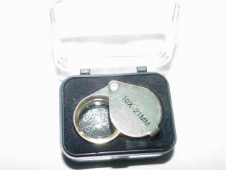 Gold Jewelers Loupe 10X Lens 21MM Nuggets Sluice Gems Minerals 