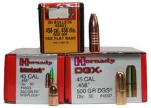 460 Weatherby Magnum bullets 500 gr. TSX, 500 gr. DGS & 350 gr. FP.