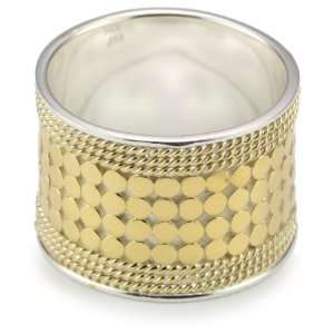  Anna Beck Designs Gili Wire Rimmed 18k Gold Plated Ring 