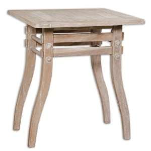   27 Selva, End Table Made Of Solid Acacia Wood With Sun Weathered Wash