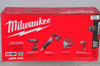 Milwaukee 2699 24C 4pc M18 Lithium Combo Kit $550  