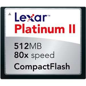 Lexar 512 MB Platinum II 80X CompactFlash Memory Card ( CF512 80 664 )
