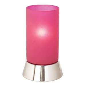    Red Glass Touch Operated Uplight Accent Lamp
