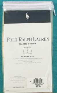 NWT Polo Ralph Lauren Size 36 Yellow Blue Plaid Cotton Boxer Shorts 