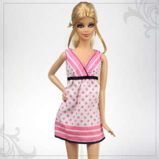 D2754 BN Pink Fashion Casual Wear Dress for Barbie FR  