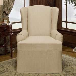  Kent Wing Chair Slipcover in Oatmeal (T Cushion)