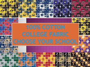 COLLEGE COTTON FABRIC COLLEGE COTTON MATERIAL SOLD BY YARD 100% COTTON 
