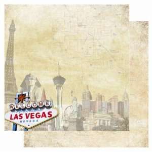  USA Las Vegas 12 x 12 Double Sided Glitter Paper Arts 