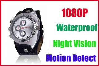 Motion Detect 8GB IR Night Vision Real 1080P Waterproof Spy Watch 