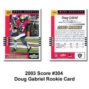  Score Oakland Raiders Doug Gabriel 2003 Rookie Trading 