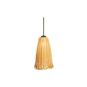 Wilt One Light Pendant in Bronze Shade Color Amber, Mounting Type 