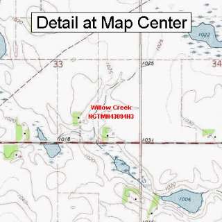  USGS Topographic Quadrangle Map   Willow Creek, Minnesota 