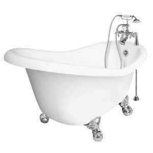   T010B CH Ascot Bathtub Faucet Package 1 in White