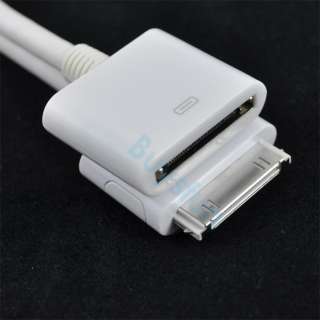 White 30 PIN Dock Extender Extension Cable For iPhone 4S Male to 