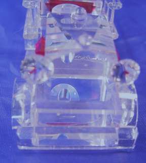 Crystal World Fire Engine Truck Figure Clear Red  
