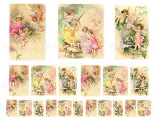 ROMANTICALLY Whimsy VINTAGE FAIRYS~Shabby Decals~CHIC  