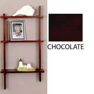 Three Shelf Wall Unit   Chocolate (Chocolate) (37.5H x 19.25W x 6D 