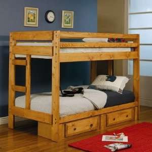    Navarro Twin Over Twin Bunk Bed in Amber Wash