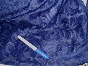 Fabric Sculptured Stretch Velvet Royal Blue HH101  