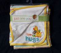 Just One Year You Carters Stripe Blanket hugs Yellow  