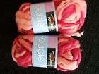 Sterling Collection Boucle roving yarn, red/pink, lot of 2