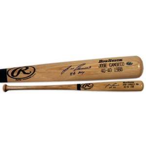  Jose Canseco Autographed Big Stick Bat with 1986 ROY 