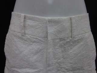 CLUB MONACO White Star Embroidered Cotton Shorts Sz 4  