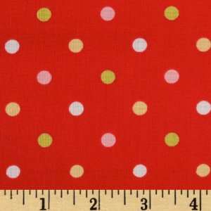  44 Wide Hip Holidays Polka Dots Red Fabric By The Yard 