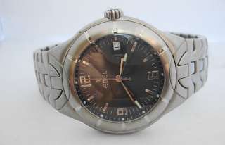 Ebel E Type Mens XXL Steel Quartz Watch 9187C51 3716  