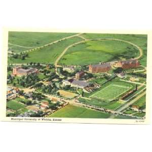   Postcard Municipal University of Wichita Kansas 