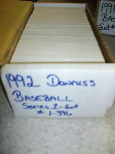 1992 Donruss Baseball Complete set Series 1 #1 396  