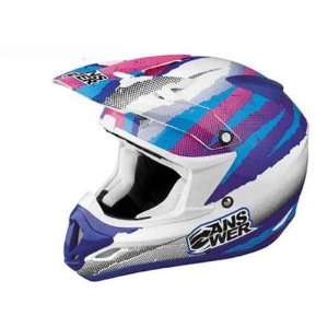   Racing Comet Graphic ATV Sport Helmet. 45422X Blue/Pink Automotive